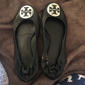 Authentic Tory Burch Black Ballet Flats